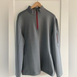 NWOT Men’s UNTUCKit  1/4 Zip Performance Shirt size Large. Gray